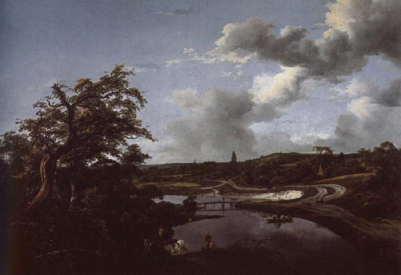 Jacob van Ruisdael Banks of a River oil painting picture